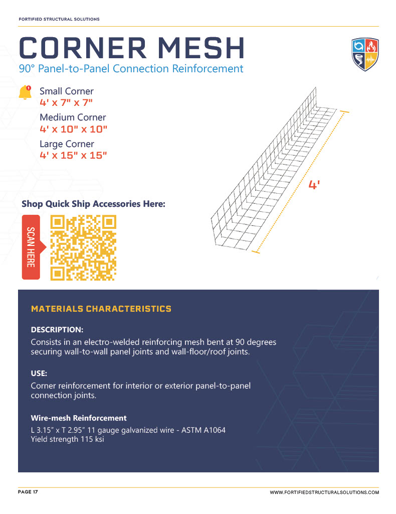 FSS product catalog corner mesh